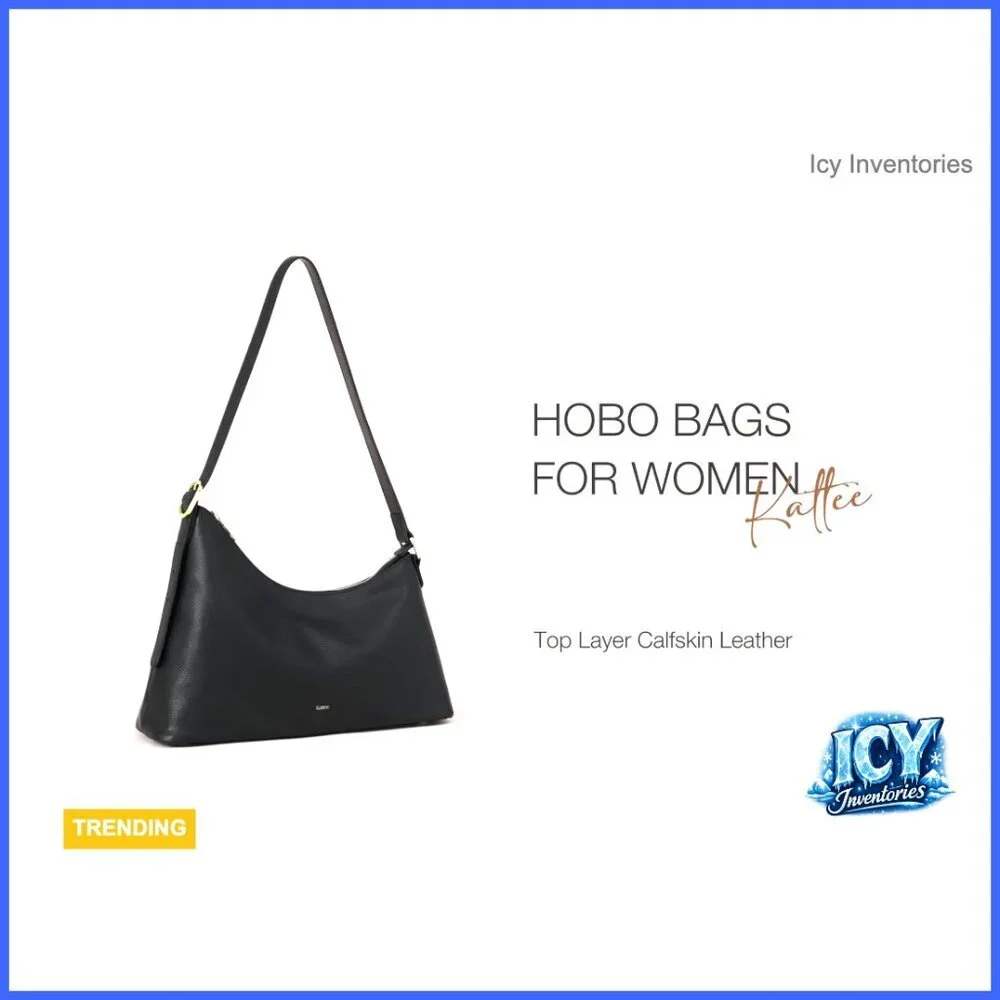 Soft Leather Hobo Bag with Card Pocket, Shoulder Tote